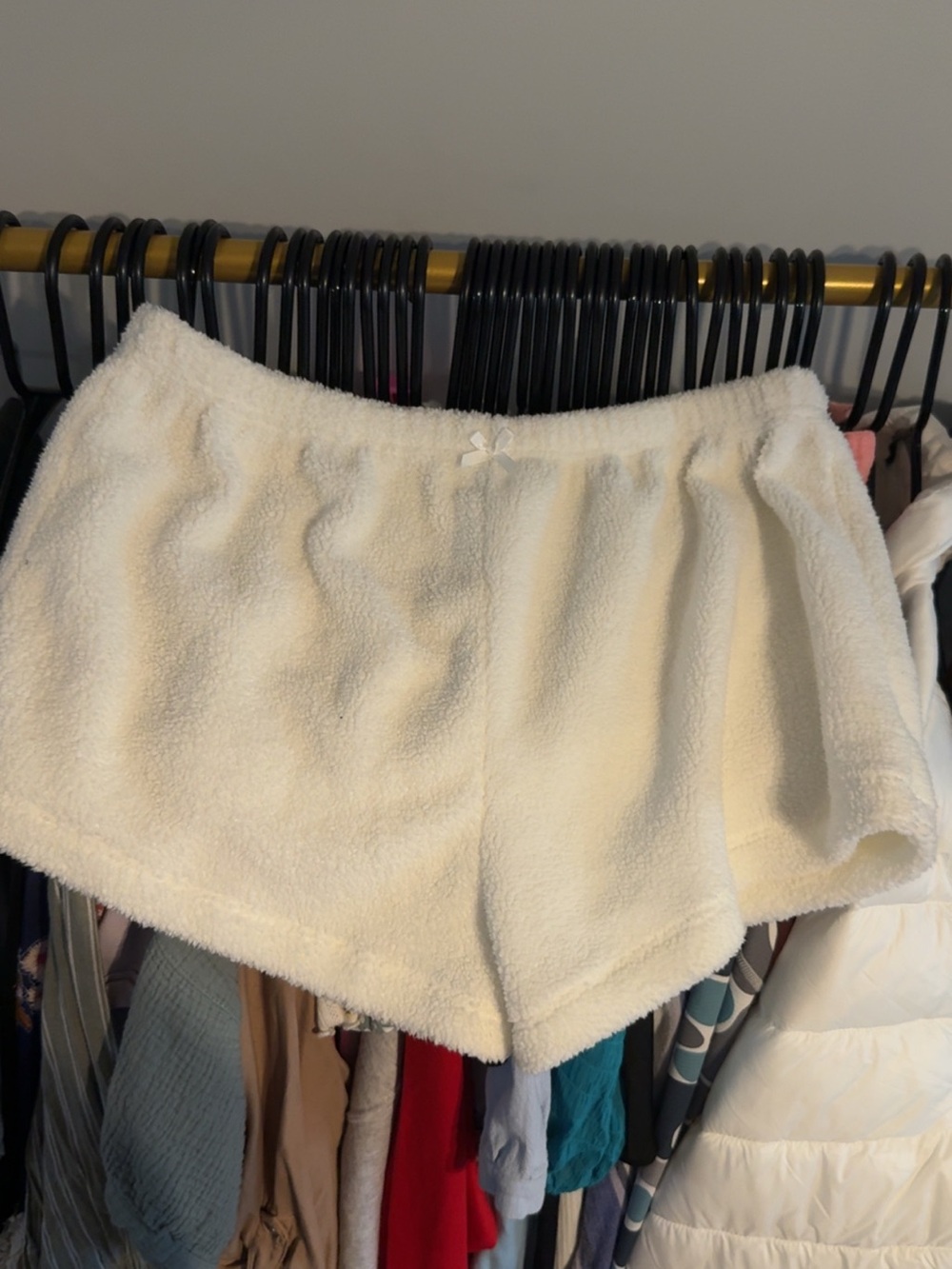 Cozy Cream Plush Women's Shorts